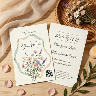 Perfect voor tuin-, boho- en landelijke bruiloften kaart