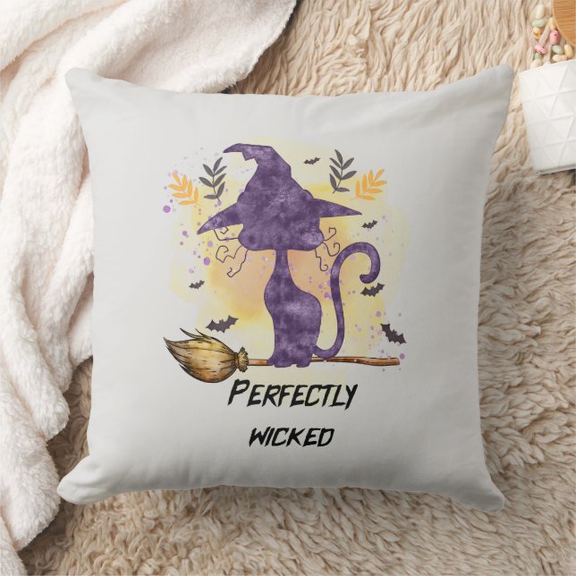 Perfect Wicked - Zwarte Heks Kat Kussen (Deken)