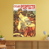 Perfecta Bicycles met damesreclame Poste Canvas Afdruk (Insitu (Woonkamer))