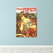 Perfecta Bicycles met damesreclame Poste Canvas Afdruk (Insitu (Houten vloer))