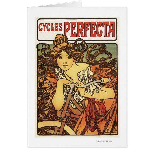 Perfecta Vélos avec une femme Publicité Poste (Devant)