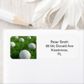 Perfecte aanraking met een golfthema etiket (Insitu)