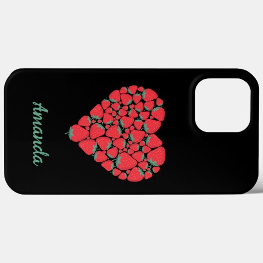 Perfecte aardbeienharttelefoontas Case-Mate iPhone case (Achterkant (horizontaal))