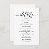 Perfecte bruiloft Details Behuizing Kaart (Voorkant / Achterkant)