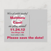 Perfecte chemie Bewaar de datum Aankondigingskaart (Achterkant)