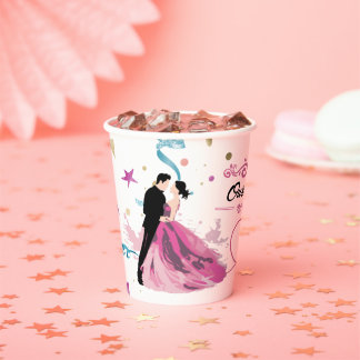 Perfecte combinatie van unieke trouwkoffie grappig papieren bekers