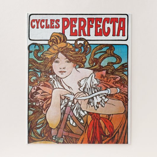 Perfecte cycli Alphonse Mucha Art Nouveau Legpuzzel (Verticaal)