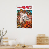 Perfecte cycli Alphonse Mucha Art Nouveau Poster (Keuken)