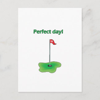 Perfecte dag! Golfontwerp Briefkaart