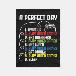 Perfecte Dag - Grappige Gaming Gamer Videogame 1  Fleece Deken