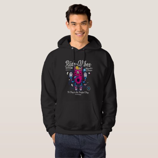 Perfecte dag om gelukkig te zijn | Grappig monster Hoodie (Voorkant volledig)