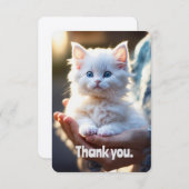 Perfecte dankbaarheid: Kat Print Flat Dank u kaart (Voorkant / Achterkant)