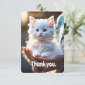 Perfecte dankbaarheid: Kat Print Flat Dank u kaart (Staand voorkant)