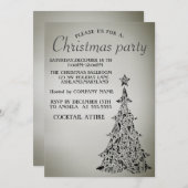 Perfecte, elegante, mooie kerstboom uitnodiging (Voorkant / Achterkant)