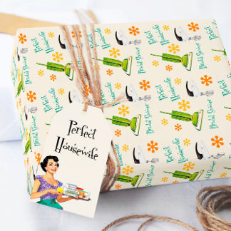 Perfecte Huisvrouw Retro Bruids Inpakpapier