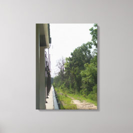 Perfecte industriële en natuurlijke symmetrie canvas afdruk