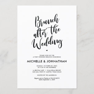 Perfecte kalligrafiespost Wedding Brunch nodigt ui Kaart