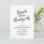 Perfecte kalligrafiespost Wedding Brunch nodigt ui Kaart (Staand voorkant)