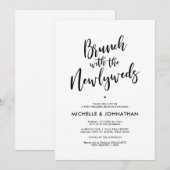 Perfecte kalligrafiespost Wedding Brunch nodigt ui Kaart (Voorkant / Achterkant)