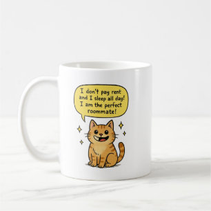 Perfecte kamergenoot kat koffiemok