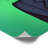 Perfecte kat in kostuum het Schilderen Digitale Ku Poster (Hoek)