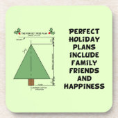 Perfecte kerstboom bier onderzetter (Voorkant)