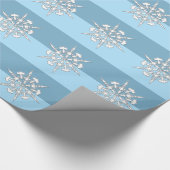 Perfecte kerstfeestdag met snowflake cadeaupapier (Hoek)