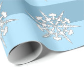 Perfecte kerstfeestdag met snowflake cadeaupapier (Rol Hoek)
