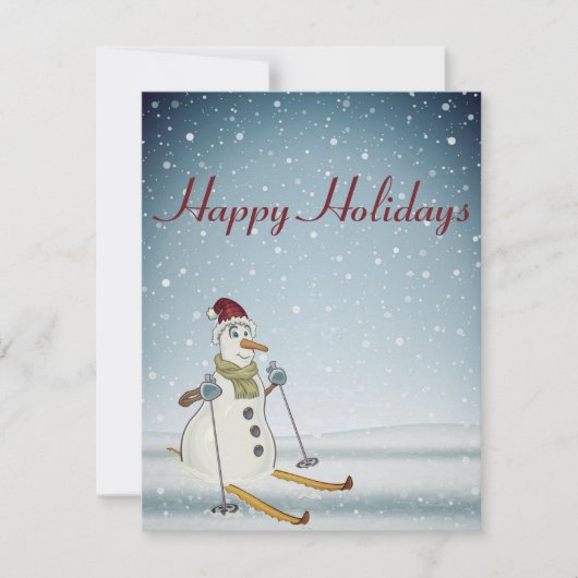 Perfecte kerstsnowman-feestkaart feestdagenkaart (Voorkant)
