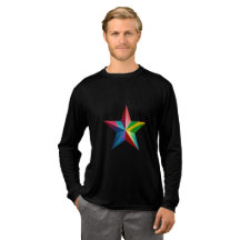 Perfecte lange mouw Tri-Blend T-shirts met ster