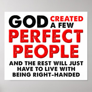 Perfecte linkerhand grappige poster