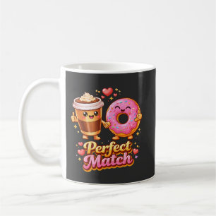Perfecte Match Koffie en Donut Schattig Eten Koffiemok