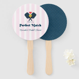 Perfecte Match Preppy Pickleball Trouw Bruiloftsfe Handwaaier