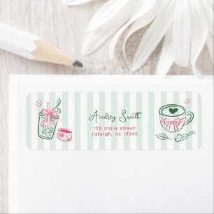 Perfecte Matcha Bruidsbruiloft Retouradres Etiket