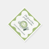 Perfecte Matcha Groene Theekop & Garde Bridal Show Servet (Hoek)