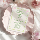 Perfecte Matcha Hand getrokken bruids brunch Kaart