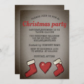 Perfecte, mooie, kerstsockets-uitnodiging kaart (Voorkant / Achterkant)