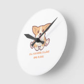 Perfecte Ontwerpen voor Hondenliefhebbers & Honden Ronde Klok (Hoek)