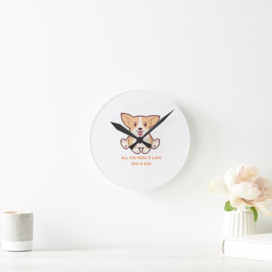 Perfecte Ontwerpen voor Hondenliefhebbers & Honden Ronde Klok (Huis)