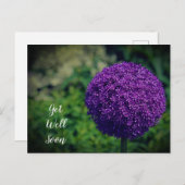 Perfecte Paarse Allium Bloem Beterschap Briefkaart (Voorkant / Achterkant)