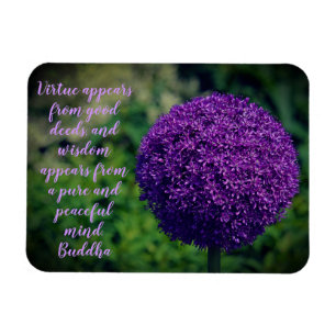 Perfecte Paarse Allium Flower Motivatie Quote Magneet
