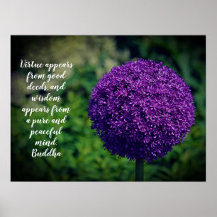 Perfecte Paarse Allium Flower Motivatie Quote Poster