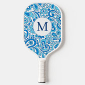 Perfecte Paisley Blue Signature Pickleball Paddle (Achterkant)