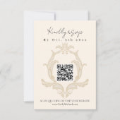 Perfecte Peer Bruiloft Bridal Shower | Gouden Dama RSVP Kaartje (Voorkant)