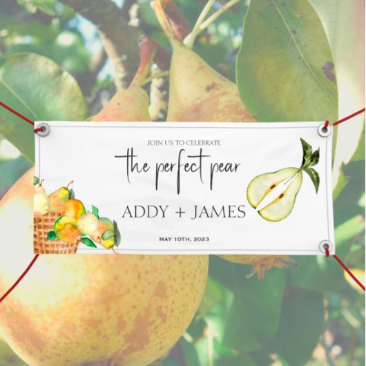 Perfecte peren - paren grote welkome vinylbanner spandoek