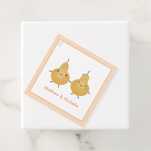 Perfecte perenbruid en bruinbruidbruid voor de Car Bedankjes Labels (In situ)