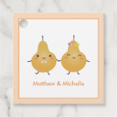 Perfecte perenbruid en bruinbruidbruid voor de Car Bedankjes Labels (Voorkant)