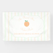 Perfecte Perzik Bruiloftsfeest Spandoek (Horizontaal)