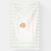 Perfecte Perzik Bruiloftsfeest Spandoek (Verticaal)