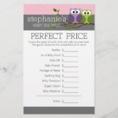 Perfecte prijs - Shower Games Pink Cute Owls Girl (Voorkant)